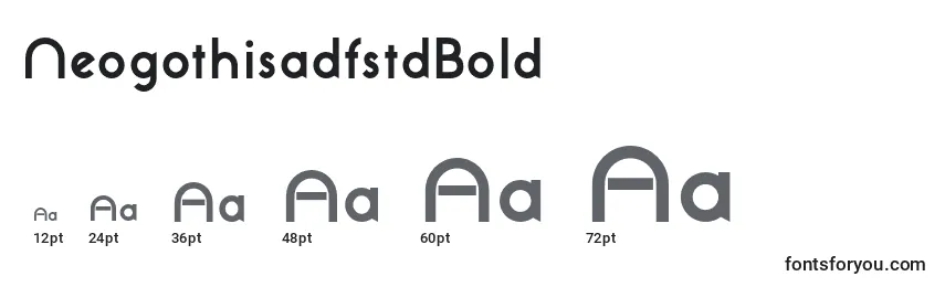 Размеры шрифта NeogothisadfstdBold