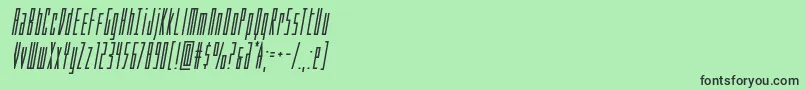 Phantaconcompactboldital Font – Black Fonts on Green Background