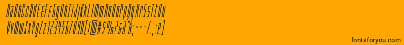 Phantaconcompactboldital Font – Black Fonts on Orange Background