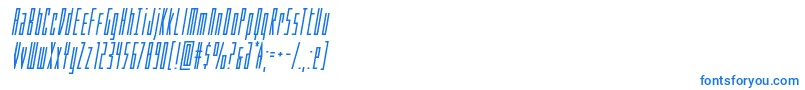Phantaconcompactboldital-Schriftart – Blaue Schriften auf weißem Hintergrund
