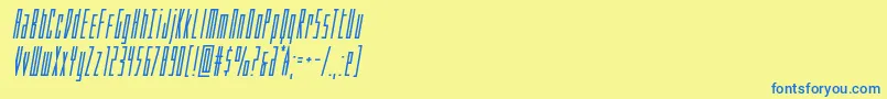 Saiba mais sobre a fonte Phantaconcompactboldital Fonte Phantaconcompactboldital – fontes azuis em um fundo amarelo