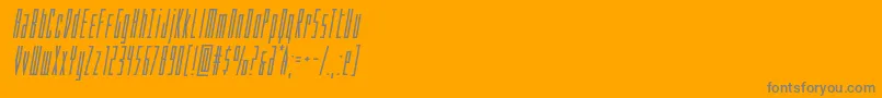 Phantaconcompactboldital Font – Gray Fonts on Orange Background