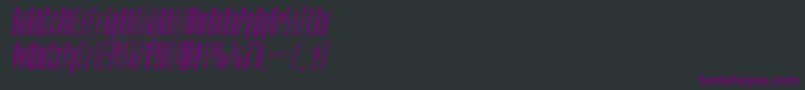 Phantaconcompactboldital Font – Purple Fonts on Black Background