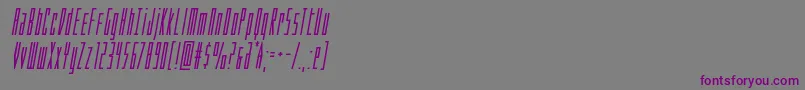 Phantaconcompactboldital-Schriftart – Violette Schriften auf grauem Hintergrund