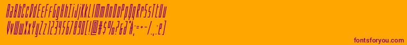 Phantaconcompactboldital-fontti – violetit fontit oranssilla taustalla