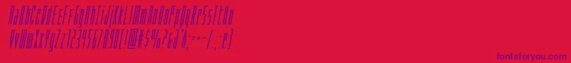 Phantaconcompactboldital Font – Purple Fonts on Red Background