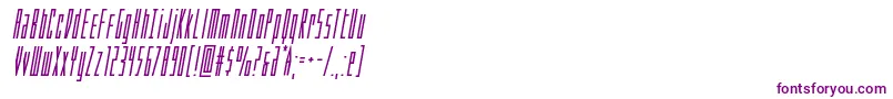 Phantaconcompactboldital-Schriftart – Violette Schriften auf weißem Hintergrund