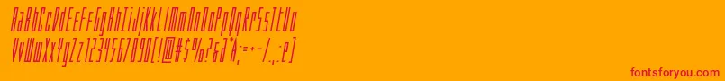 Phantaconcompactboldital Font – Red Fonts on Orange Background