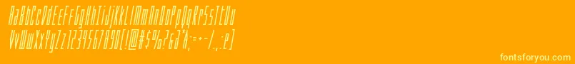 Phantaconcompactboldital Font – Yellow Fonts on Orange Background