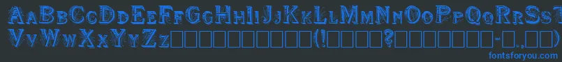Shwboat Font – Blue Fonts on Black Background