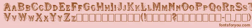 Shwboat Font – Brown Fonts on Pink Background