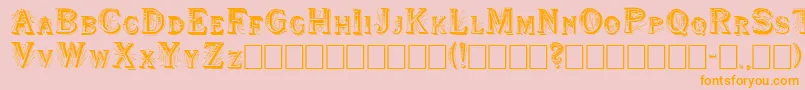 Shwboat Font – Orange Fonts on Pink Background