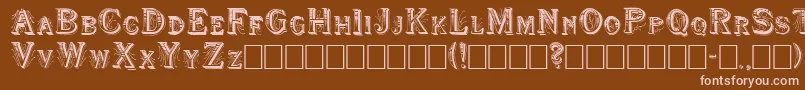 Shwboat Font – Pink Fonts on Brown Background