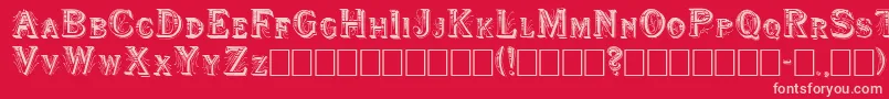 Shwboat Font – Pink Fonts on Red Background