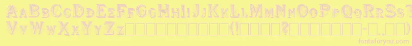 Shwboat Font – Pink Fonts on Yellow Background