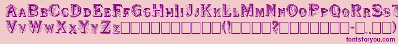 Shwboat Font – Purple Fonts on Pink Background