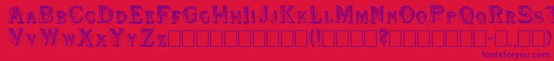 Shwboat Font – Purple Fonts on Red Background