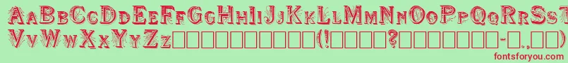 Shwboat Font – Red Fonts on Green Background