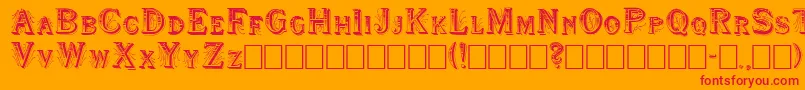 Shwboat Font – Red Fonts on Orange Background