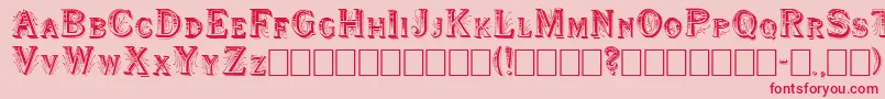 Shwboat Font – Red Fonts on Pink Background