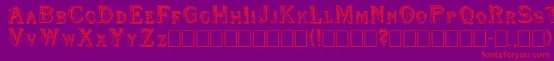 Shwboat Font – Red Fonts on Purple Background