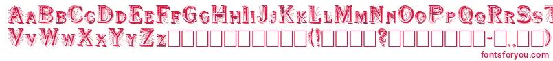 Shwboat Font – Red Fonts on White Background