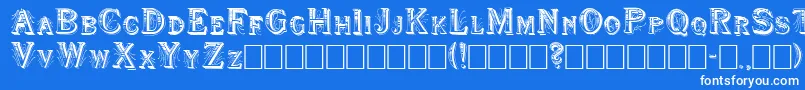 Shwboat Font – White Fonts on Blue Background