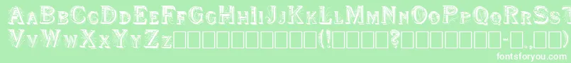 Shwboat Font – White Fonts on Green Background
