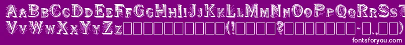 Shwboat Font – White Fonts on Purple Background