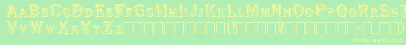 Shwboat Font – Yellow Fonts on Green Background