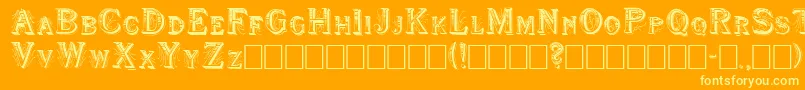 Shwboat Font – Yellow Fonts on Orange Background