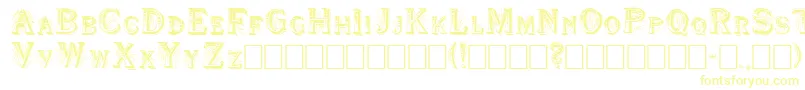 Shwboat Font – Yellow Fonts on White Background