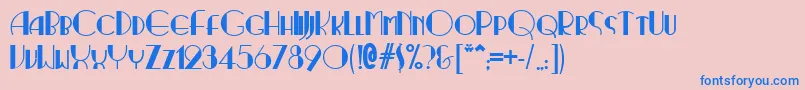 Ritzynormal Font – Blue Fonts on Pink Background