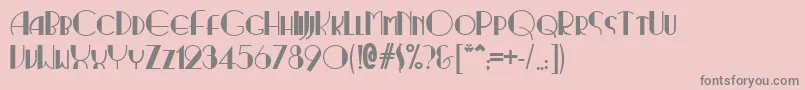 Ritzynormal Font – Gray Fonts on Pink Background