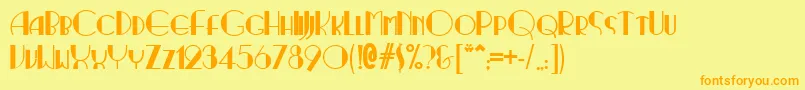 Ritzynormal Font – Orange Fonts on Yellow Background