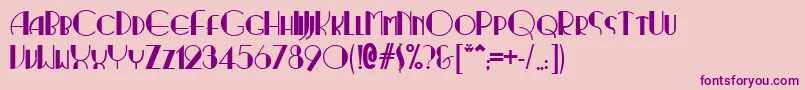 Ritzynormal-Schriftart – Violette Schriften auf rosa Hintergrund