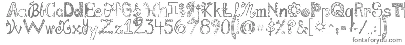 Jandafabulous Font – Gray Fonts on White Background
