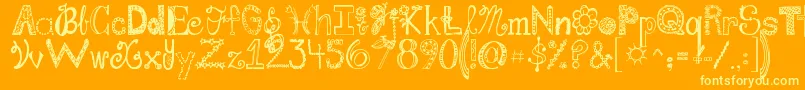 More about Jandafabulous Font Jandafabulous Font – Yellow Fonts on Orange Background