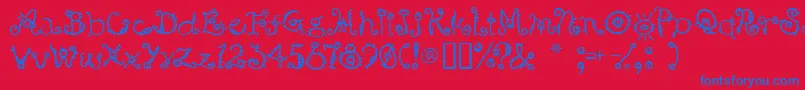 Bsurp-fontti – siniset fontit punaisella taustalla