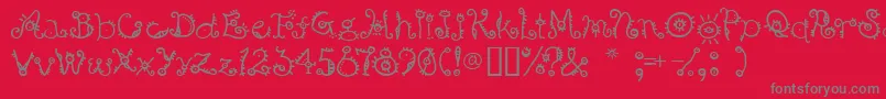 Bsurp Font – Gray Fonts on Red Background