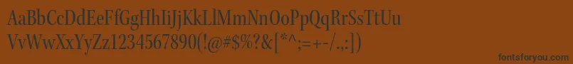 フォントKeplerstdCnsubh – 黒い文字が茶色の背景にあります