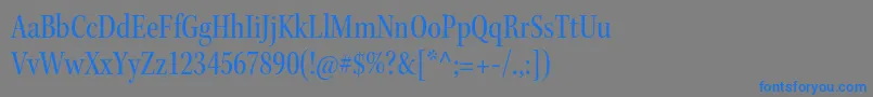 フォントKeplerstdCnsubh – 灰色の背景に青い文字