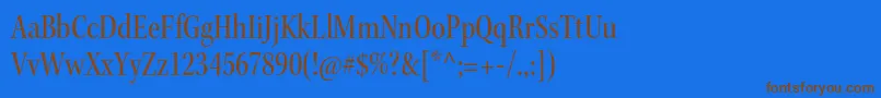 KeplerstdCnsubh Font – Brown Fonts on Blue Background