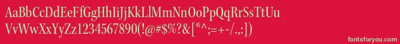 KeplerstdCnsubh Font – Green Fonts on Red Background