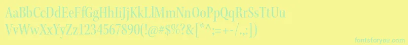 KeplerstdCnsubh Font – Green Fonts on Yellow Background