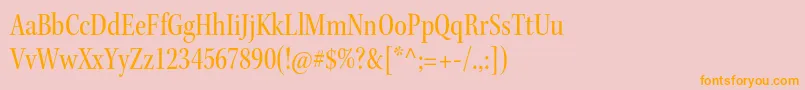 フォントKeplerstdCnsubh – オレンジの文字がピンクの背景にあります。