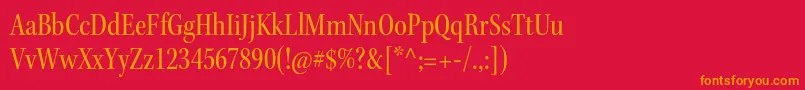 KeplerstdCnsubh Font – Orange Fonts on Red Background