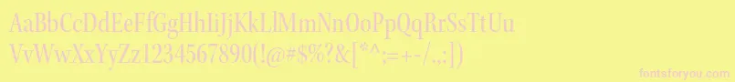 KeplerstdCnsubh Font – Pink Fonts on Yellow Background