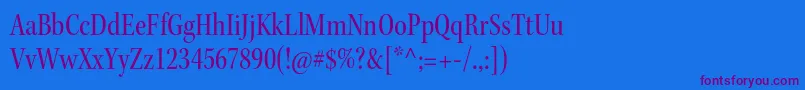 KeplerstdCnsubh Font – Purple Fonts on Blue Background