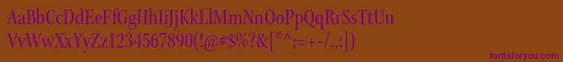 KeplerstdCnsubh Font – Purple Fonts on Brown Background